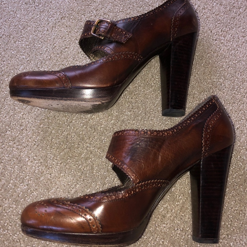 Stuart Weitzman Brown Mary Janes - Picture 4 of 6